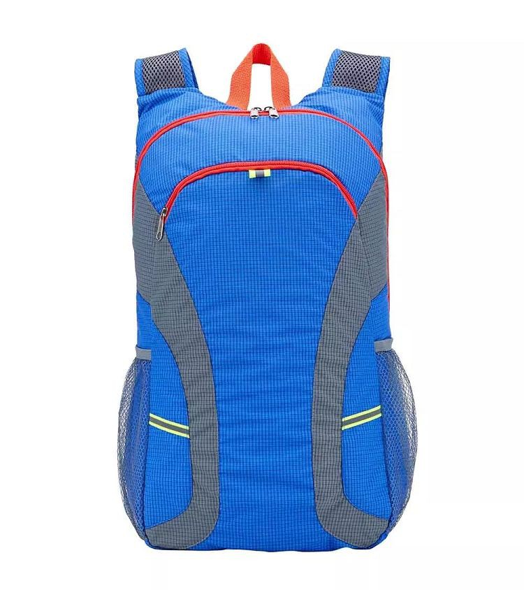 big blue backpack