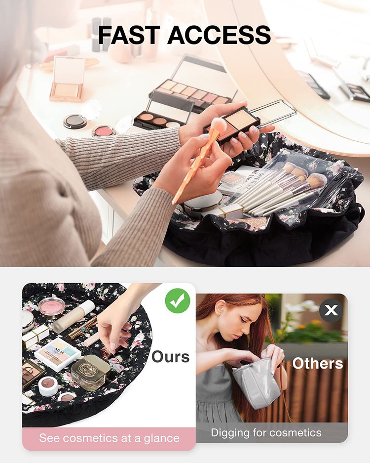 pink makeup bag