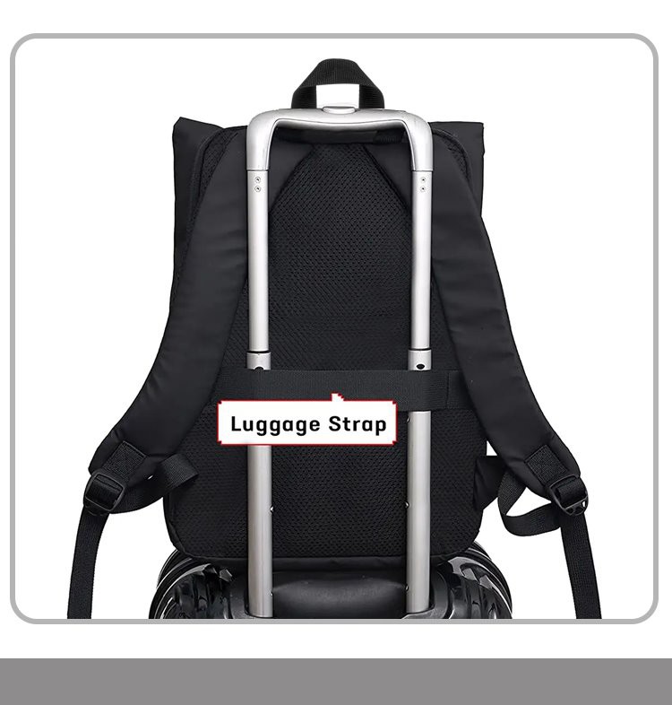 black commuter backpack